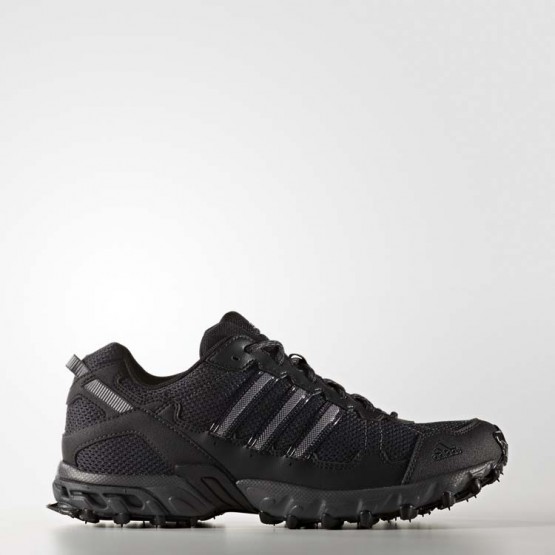 Mens Core Black/Solid Grey Adidas Rockadia Trail Running Shoes 315VSCUO
