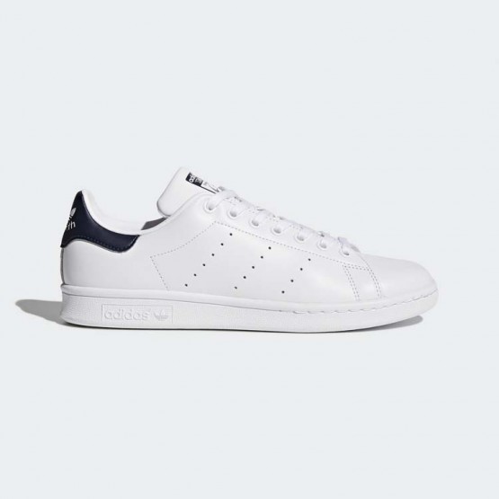 Mens Core White/White/New Navy Adidas Originals Stan Smith Shoes 374VCWXB