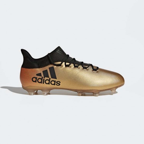 Mens Tactile Gold Metallic/Black/Infrared Adidas X 17.2 Firm Ground Cleats Soccer Cleats 377GEKHX