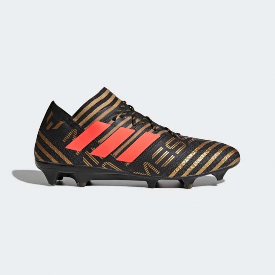 Mens Core Black/Infrared/Tactile Gold Metallic Adidas Nemeziz Messi 17.1 Firm Ground Boots Soccer Cleats 464RFLJX