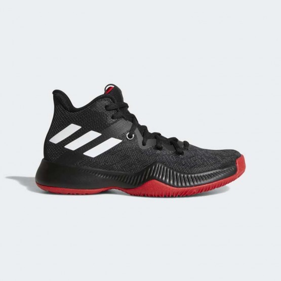 Kids Core Black/White/Scarlet Adidas Mad Bounce Basketball Shoes 485HECDX
