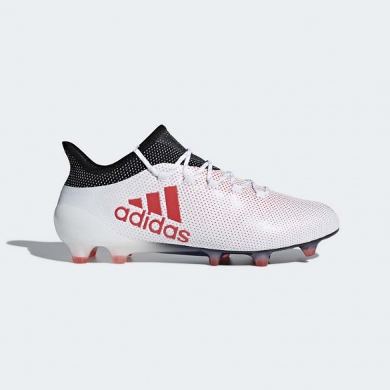 Mens White/Black Adidas X 17.1 Firm Ground Cleats Soccer Cleats 513VTKFJ