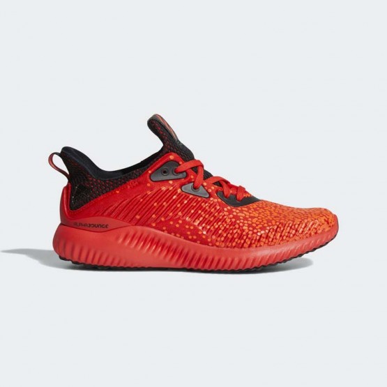 Kids Core Red/Black/Warning Adidas Alphabounce Running Shoes 718ZLWPY