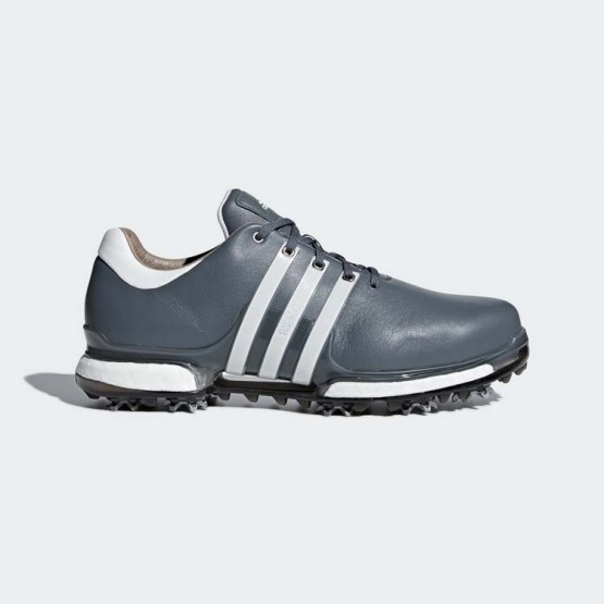 Mens Grey/White/Carbon Adidas Tour 360 2.0 Wide Golf Shoes 731IXMJK