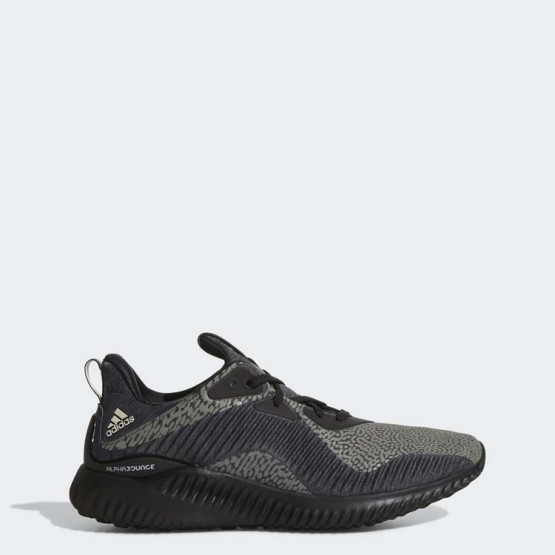 Mens Core Black/Black Adidas Alphabounce Reflective Hpc Ams Running Shoes 835OYRHG