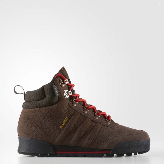 Mens Brown/Light Scarlet/Black Adidas Originals Jake 2.0 Boots Shoes 894LBMND
