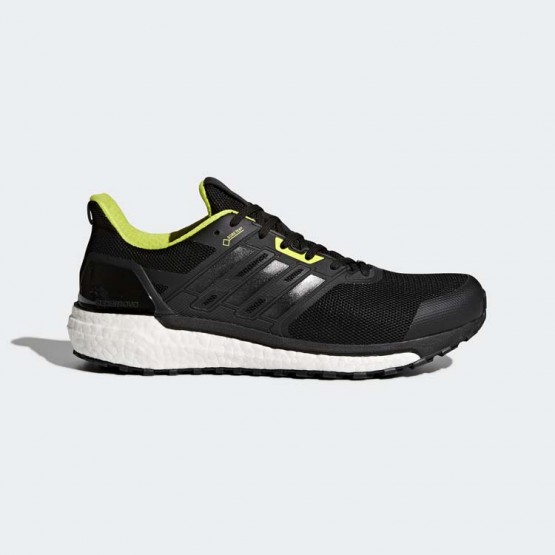 Mens Core Black/Semi Solar Yellow Adidas Supernova Gtx Running Shoes 908LCYQW