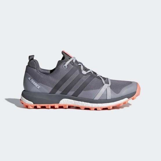 Womens Grey/Chalk Coral Adidas Terrex Agravic Outdoor Shoes 923SMXGT