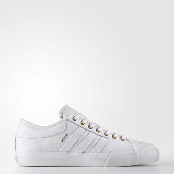 Mens White/Gold Metallic/Icey Blue Adidas Originals Matchcourt Shoes 929LQOMG