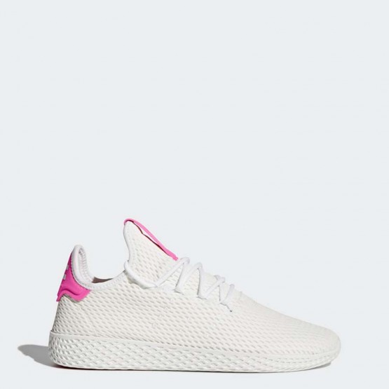 Mens White/Semi Solar Pink Adidas Originals Pharrell Williams Tennis Hu Shoes 967KRYQN