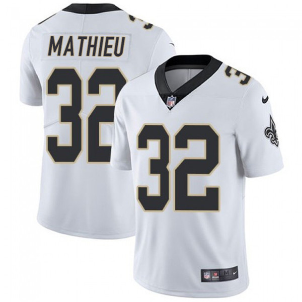 Men's New Orleans Saints #32 Tyrann Mathieu White Vapor Limited Stitched Jersey->customized nhl jersey->Custom Jersey