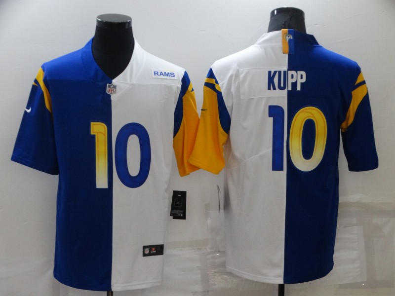 Men Nike Rams #10 Cooper Kupp Split Jersey->customized nfl jersey->Custom Jersey