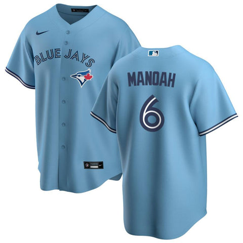 Toronto Blue Jays #6 Alek Manoah Mens Nike Powder Blue Jersey->toronto blue jays->MLB Jersey