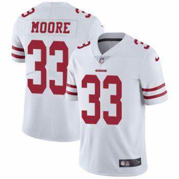 Men San Francisco 49ers #33 Tarvarius Moore White Vapor Untouchable Limited Stitched Jersey->new york jets->NFL Jersey