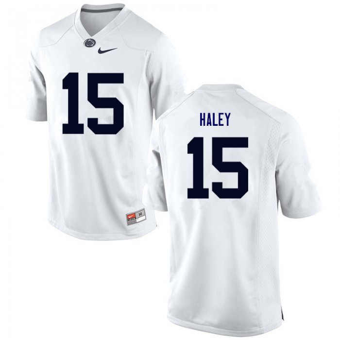 Men's Penn State Nittany Lions #15 Grant Haley Nike White Stitched NCAA College Football Jersey->penn state nittany lions->NCAA Jersey
