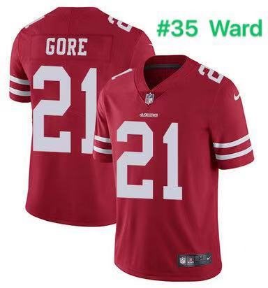 Men's San Francisco 49ers #35 Ward Red Vapor Untouchable Limited Stitched Jersey->new york jets->NFL Jersey