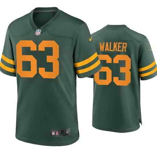 Men Green Bay Packers #63 Rasheed Walker Green Stitched Football Jersey->green bay packers->NFL Jersey
