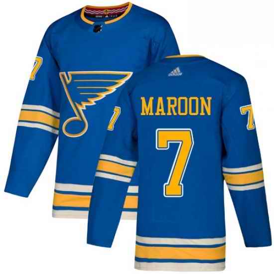 Mens Adidas St Louis Blues #7 Patrick Maroon Authentic Navy Blue Alternate NHL Jersey->st.louis blues->NHL Jersey