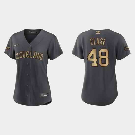 Women Emmanuel Clase Guardians 2022 Mlb All Star Game Replica Charcoal Jersey->2022 all star->MLB Jersey