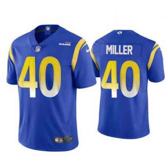 Men Los Angeles Rams Von Miller #40 Blue Stitched NFL Jersey->los angeles rams->NFL Jersey