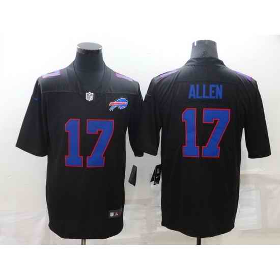 Men Buffalo Bills #17 Josh Allen Black Vapor Untouchable Limited Stitched Jersey->buffalo bills->NFL Jersey