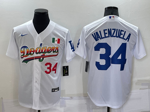 Men's Los Angeles Dodgers #34 Toro Valenzuela White Cool Base Stitched Baseball Jersey->new york yankees->MLB Jersey