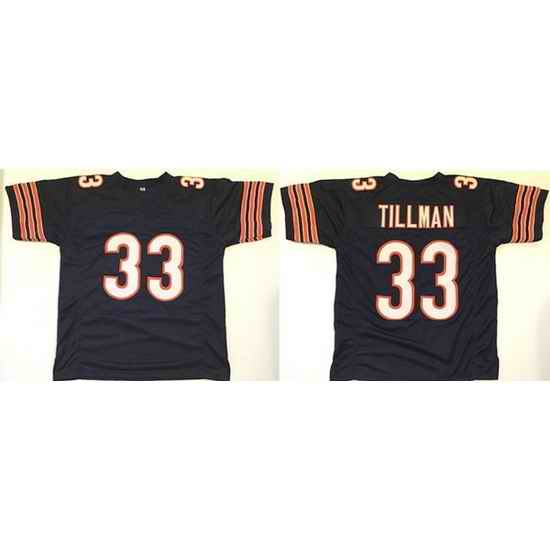 Men Chicago Bears #33 Charles Tillman Navy Stitched Football Jersey->chicago bears->NFL Jersey