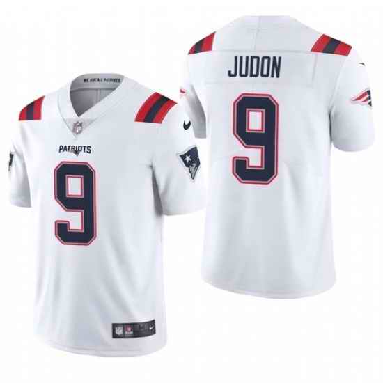 Men Nike New England Patriots Matt Judon #9 White Vapor Limited Jersey->denver broncos->NFL Jersey