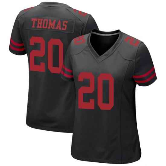 Women Sanfrancisco 49ers #20 Ambry Thomas Black Vapor Limited Jersey->youth nfl jersey->Youth Jersey