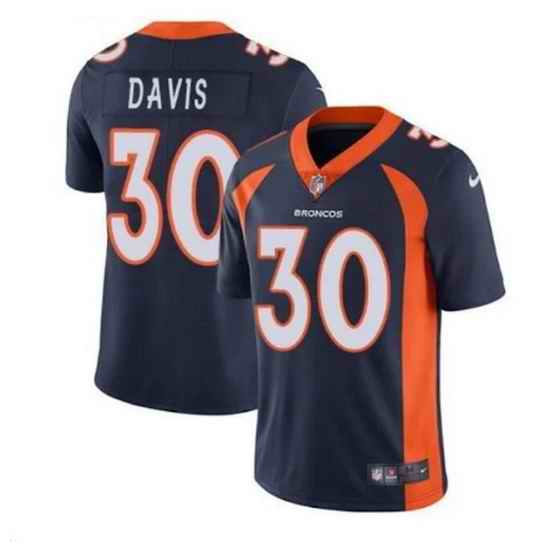 Men Denver Broncos #30 Terrell Davis Navy Vapor Untouchable Limited Stitched jersey->denver broncos->NFL Jersey