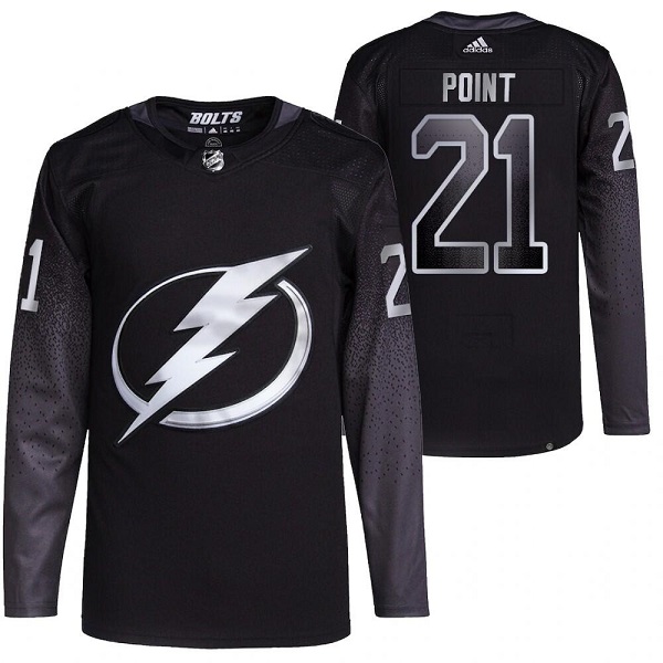 Men's Tampa Bay Lightning #21 Brayden Point Black Stitched Jersey->colorado avalanche->NHL Jersey