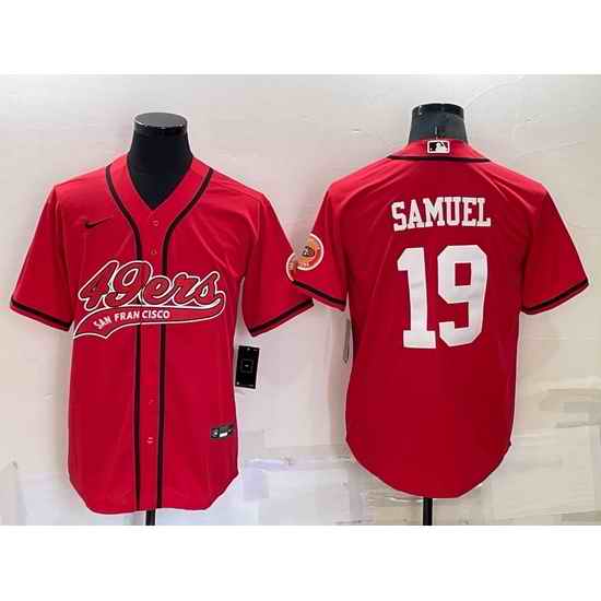 Men San Francisco 49ers #19 Deebo Samuel Red Cool Base Stitched Baseball Jersey->san francisco 49ers->NFL Jersey