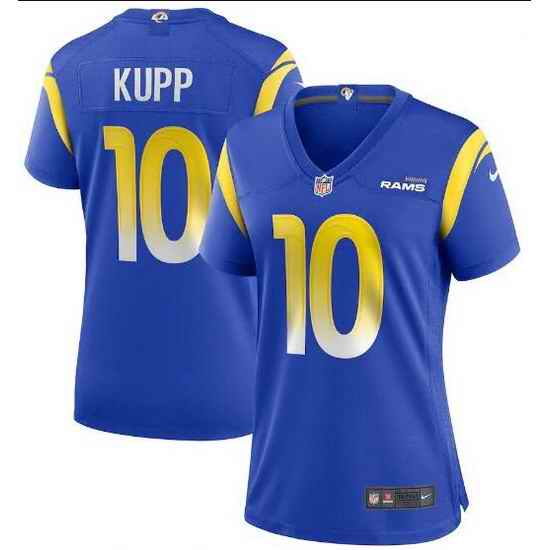 Women's Los Angeles Rams #10 Cooper Kupp Nike Royal Game Jersey->women nfl jersey->Women Jersey