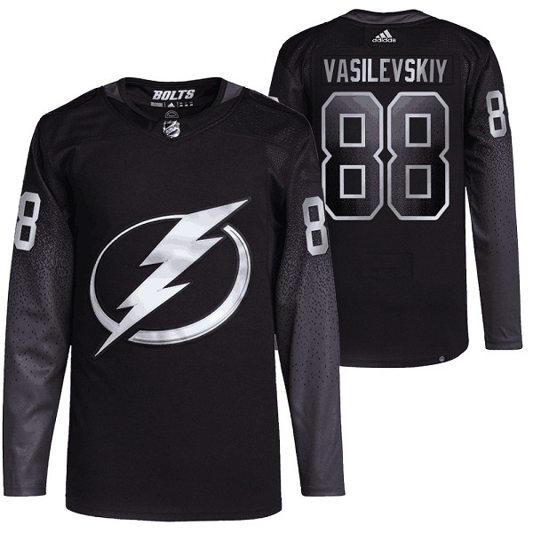 Men's Tampa Bay Lightning #88 Andrei Vasilevskiy Black Stitched Jersey->tampa bay lightning->NHL Jersey