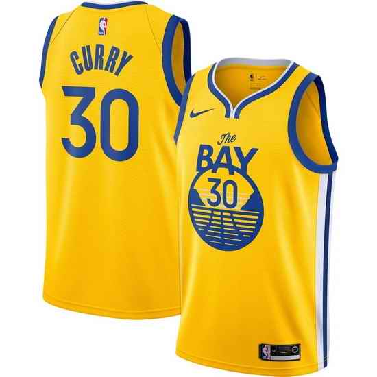 Toddler Golden State Warriors Stephen Curry #30 Swingman Yellow Jersey->youth nba jersey->Youth Jersey