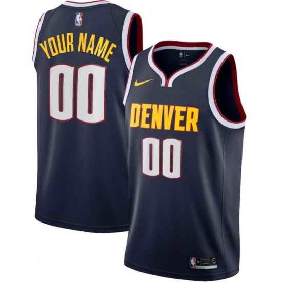Men Women Youth Toddler Denver Nuggets Custom Navy Nike NBA Stitched Jersey->customized nba jersey->Custom Jersey