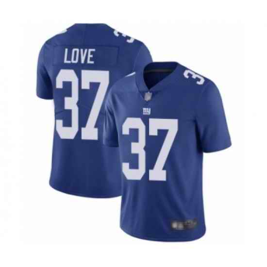 Men New York Giants #37 Julian Love Royal Blue Team Color Vapor Untouchable Limited Player Football Jersey->new york giants->NFL Jersey