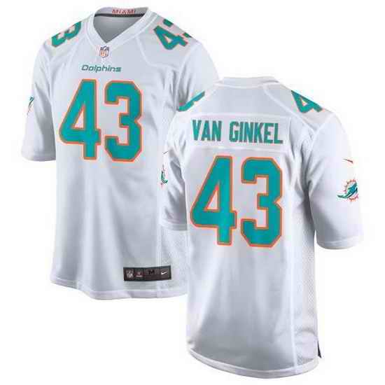 Men Miami Dolphins #43 Andrew Van Ginkel White Stitched Football Jersey->chicago bears->NFL Jersey