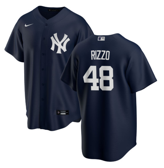 Men's New York Yankees #48 Anthony Rizzo Navy Cool Base Stitched Baseball Jersey->new york mets->MLB Jersey
