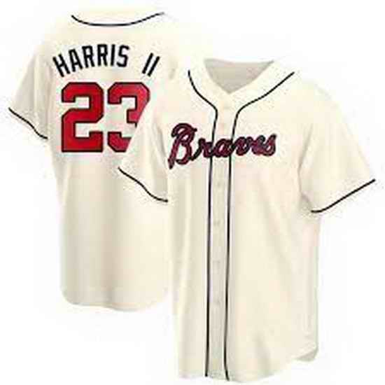 Youth Atlanta Braves Michael Harris II Replica Cream Alternate Jersey->youth mlb jersey->Youth Jersey