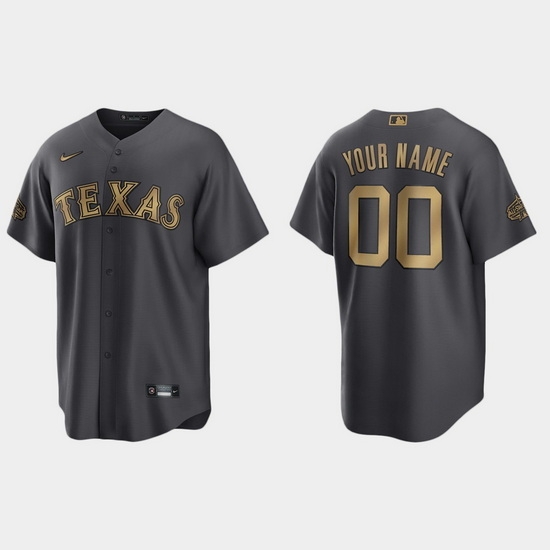 Men Women Youth Custom Texas Rangers 2022 Mlb All Star Game Charcoal Replica Jersey->customized mlb jersey->Custom Jersey