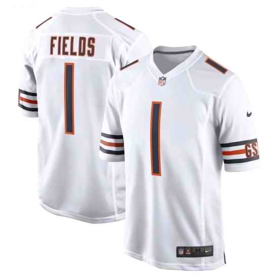 Youth Chicago Bears #1 Justin Fields Nike White 2021 NFL Draft First Round Pick Alternate Limited Jersey->youth nfl jersey->Youth Jersey