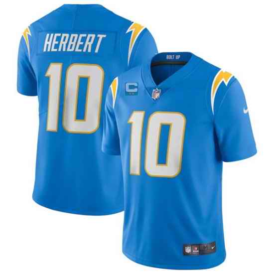 Men Los Angeles Chargers 2022 #10 Justin Herbert Blue With 2-star C Patch Vapor Untouchable Limited Stitched Jersey->los angeles chargers->NFL Jersey