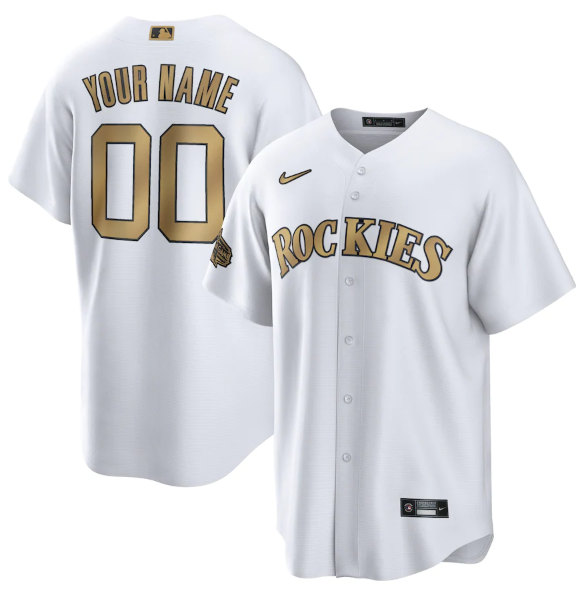 Men's Colorado Rockies Active Player Custom White 2022 All-Star Cool Base Stitched Baseball Jersey->colorado rockies->MLB Jersey