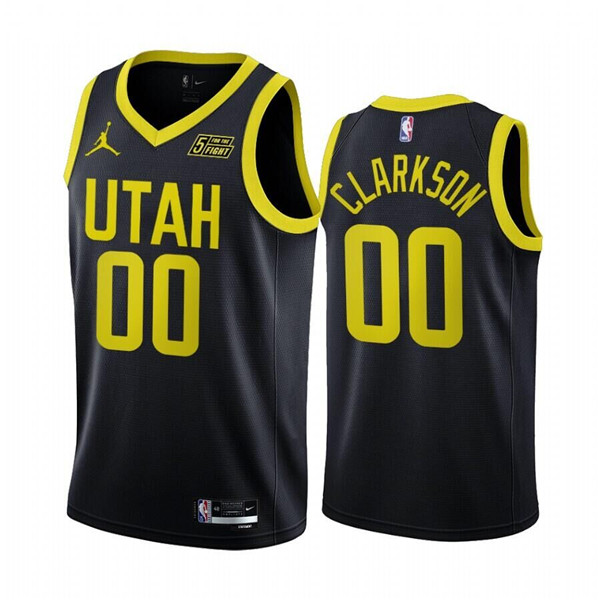 Men's Utah Jazz #00 Jordan Clarkson Black 2022/23 Association Edition Stitched Basketball Jersey->utah jazz jerseys->NBA Jersey