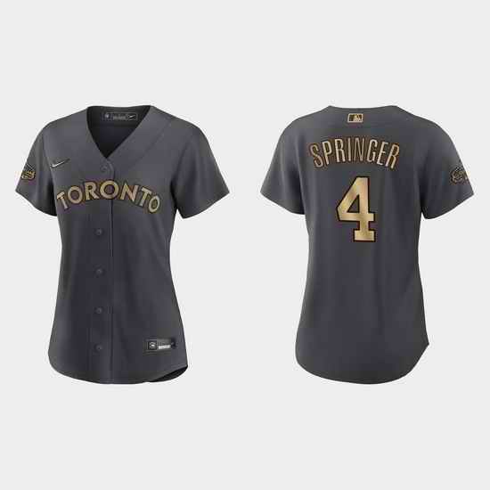 Women George Springer Toronto Blue Jays 2022 Mlb All Star Game Replica Charcoal Jersey->2022 all star->MLB Jersey
