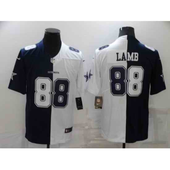 Men's Dallas Cowboys #88 CeeDee Lamb White-Blue Fashion Football Limited Jersey->dallas cowboys->NFL Jersey