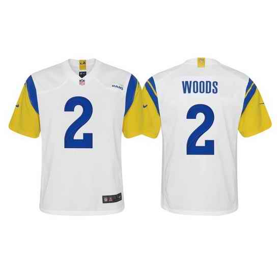 Youth Los Angeles Rams #2 Robert Woods Vapor Limited White Jersey->youth nfl jersey->Youth Jersey