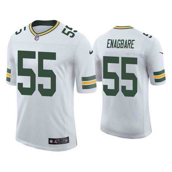 Men Green Bay Packers #55 Kingsley Enagbare White Stitched Football Jersey->green bay packers->NFL Jersey