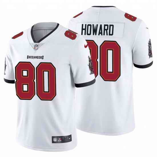 Men Nike Tampa Bay Buccaneers #80 O J Howard White Vapor Limited Football Jersey->tampa bay buccaneers->NFL Jersey
